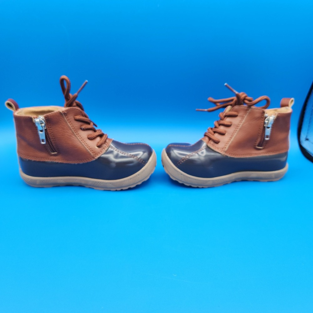Stepping Stones Grey/Brown‎ Toddler Duck Boots size 8 - Picture 8 of 11